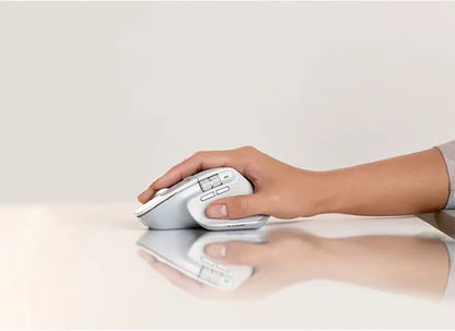 Mouse Logitech MX Master 3S wireless Bluetooth Softtone per ufficio, mouse ergonomico professionale per ufficio