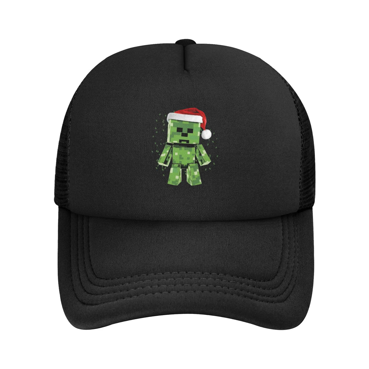 Voksen Creepers Zombie fjendtlig mob-karakter Trucker-kasket Mesh-baseballkasket Polyesterhat Solkasket Justerbare golfkasketter Sommer