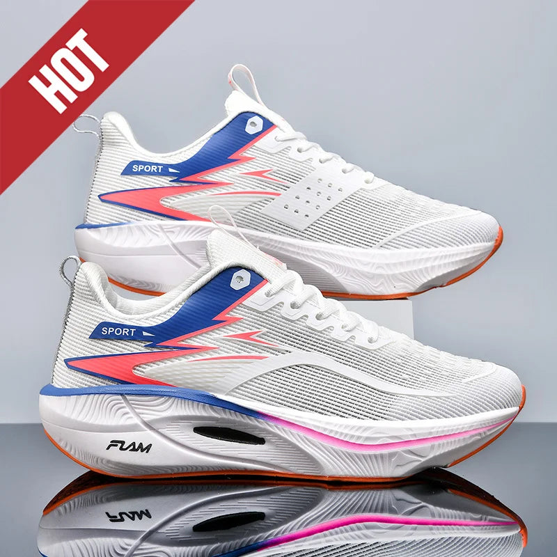 Men's Sports Running Shoes Marathon Air Cushion Breathable Lightweight Comfortable Women's Outdoor Athletic Sneakers Jogging Tennis