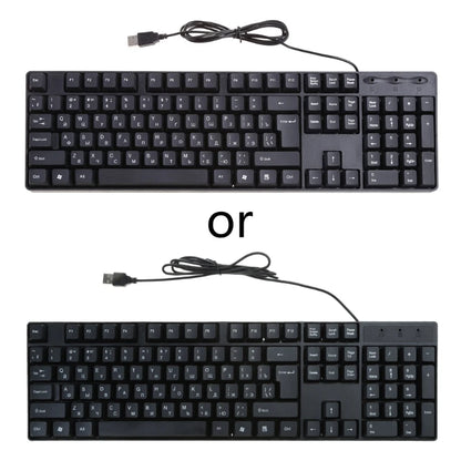 Teclado ergonómico USB para PC, teclado ruso / teclado inglés DropShipping