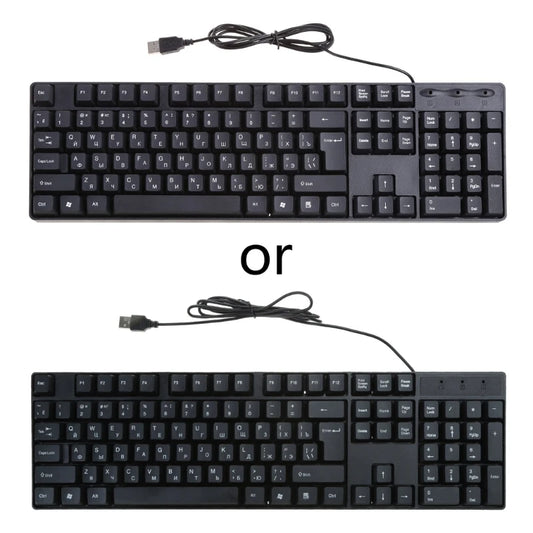 Teclado ergonómico USB para PC, teclado ruso / teclado inglés DropShipping