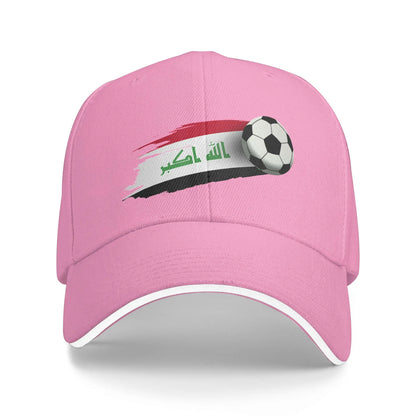 Men's Women's Iraq Flag Iraqi Soccer Outdoor Hat  Sun Baseball Caps Casual Baseball Cap Sports Hats