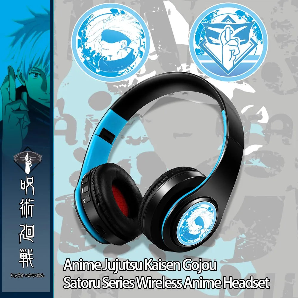 Cuffie anime over-ear Miku Nakano Sanjiu Bluetooth 5.0 – Headset gaming stereo wireless con bassi profondi, microfono e supporto per scheda TF