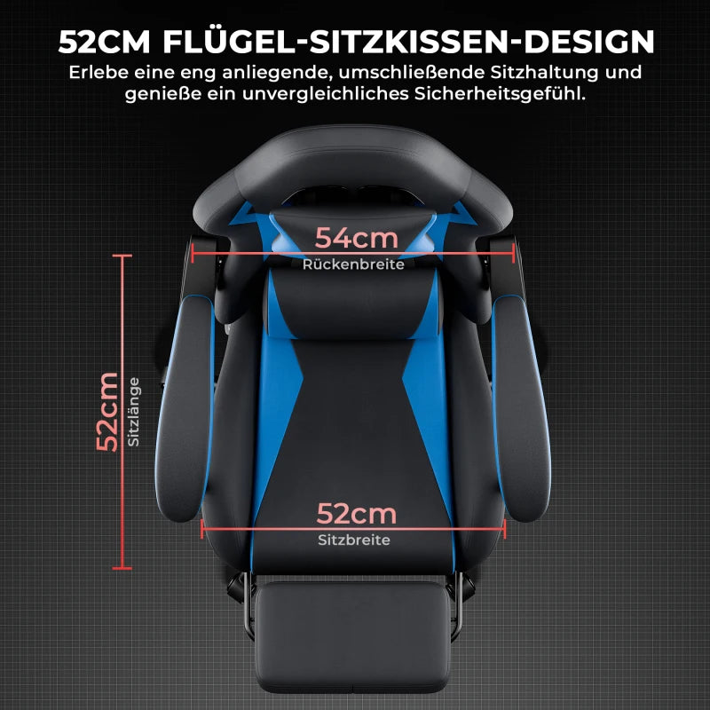 Ergonomic Gaming Chair with Lumbar Support & Headrest, Adjustable Office Desk Chair, 360° Swivel Computer Chair with Breathable Fabric