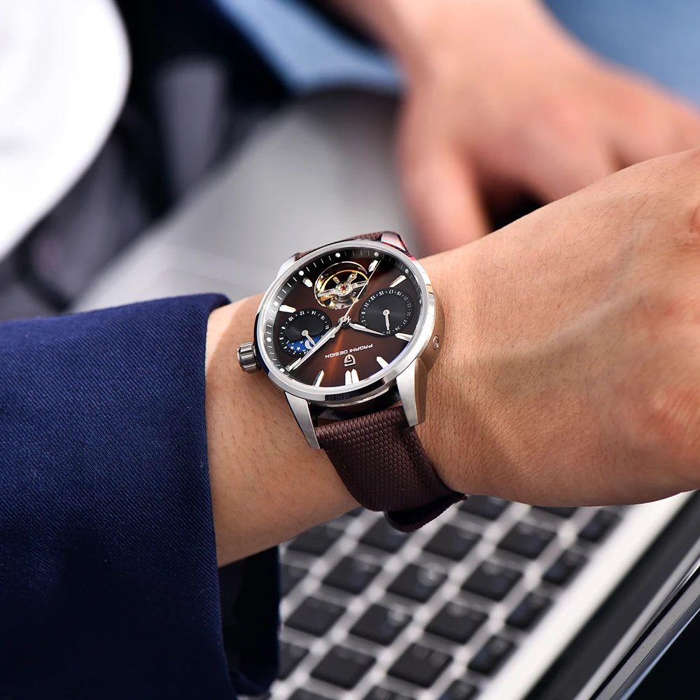 Pagani Design 2025 New 41MM Luxury Automatic Mechanical Men's Watch Stainless Steel 100m Waterproof Pilot Watch reloj hombre