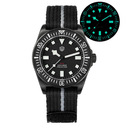Watchdives EXD 40Mm Titanium Dive Watch Men's VH31 Sweep Quartz Watches 200 Waterproof AR Sapphire BGW9 Luminous 316L Wristwatch
