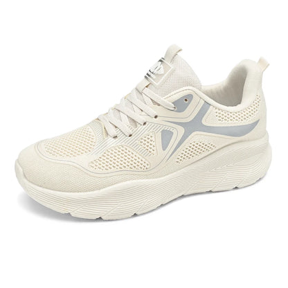 Fashion Platform Men's Running Shoes Trendy Casual Knit Breathable Orange Sneakers Men Outdoor Sports Non-slip Jogging Shoes Man