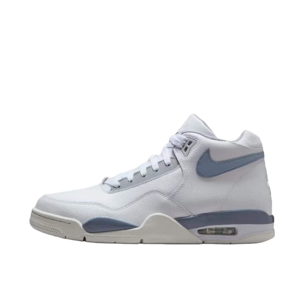 Nike Flight Legacy: Ténis de basquetebol retro de cano médio, confortáveis e versáteis, para homem, branco/azul, BQ4212-103