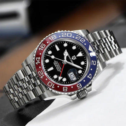 New PAGANI DESIGN Top Brand GMT Mens Wristwatch Sapphire Glass Automatic Men's Watch 100M Waterproof 40mm Men Mechanical Watches