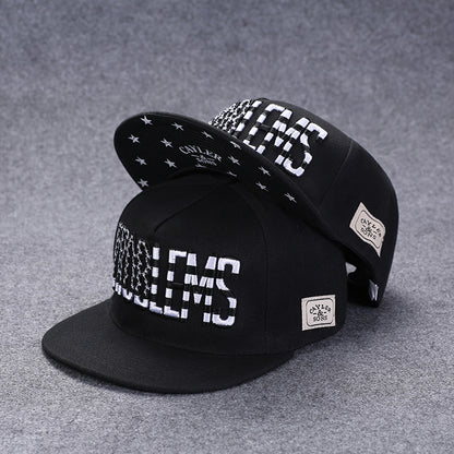 Gorra de béisbol unisex con alfabeto, estilo urbano de verano, bordada, con botón trasero, para exteriores, hip hop, ajustable y casual para hombre y mujer