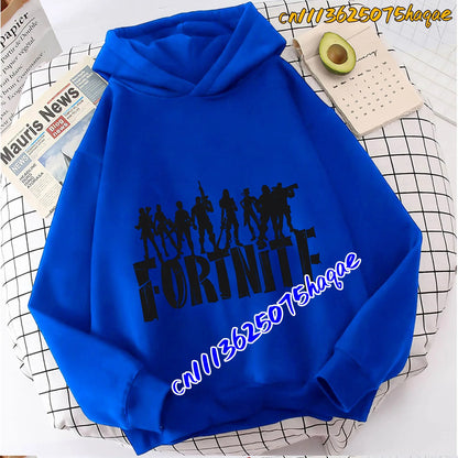 Fortnite Game Printed Children's Hoodies Cartoon Comfortable Suit Loose Long Sleeve Tops Autumn Winter Clothes