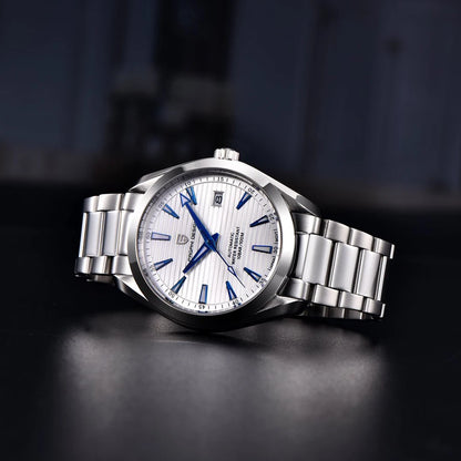 Reloj de lujo para hombre PAGANI DESIGN – Modelo automático mecánico (calibre 8215), de acero inoxidable, hermético, con indicador de fecha y agujas luminiscentes