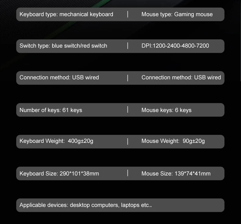 APAYADO K61 Mini Mechanische Tastatur, kabelgebunden, 61 Tasten, Phantom RGB, mechanischer Schalter in Schwarz/Weiß/Rot/Blau für Gaming, 60 % tragbar