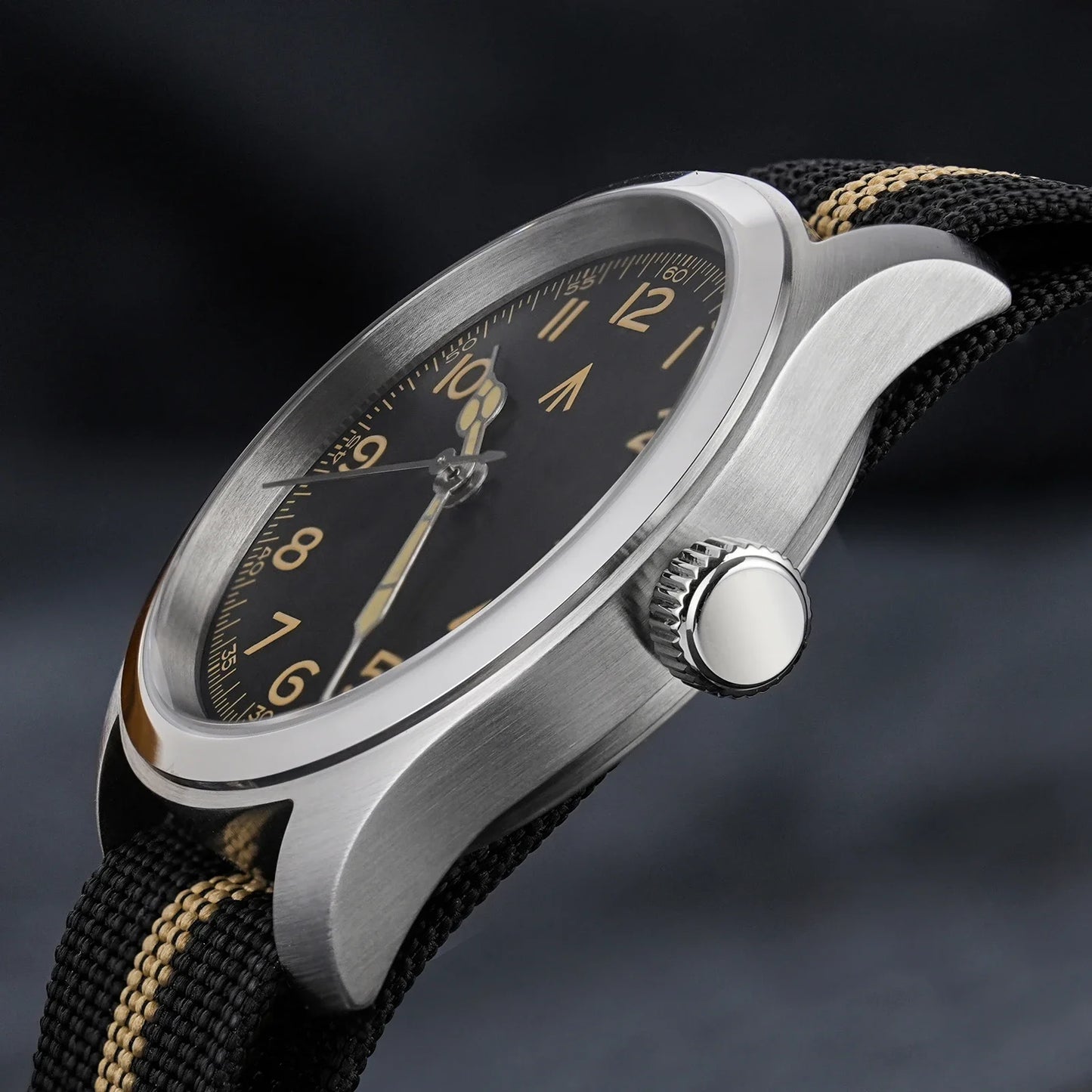 Relógio de Quartzo Vintage Militar Militado ML08 V2 com Movimento VH31, Vidro Duplo de Safira, Luminescência C3 BGW-9, Impermeável, 38mm