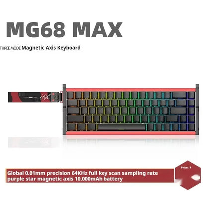 Irok MG68 MAX Keyboard Magnetic Switch Hot Swap RGB 8K Gamer Mechanical Keyboard PC E-Sports Gaming Accessories Customized Gift