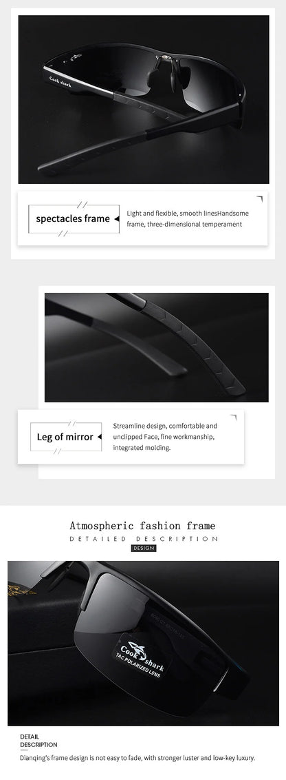 Cook sunglasses for men driving with UV-proof discoloration sunglasses polarized day and night glasses