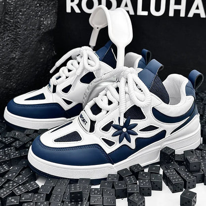 Modne męskie buty streetwear i skateboardowe, luksusowe sneakersy treningowe z oddychającej siateczki, casualowe tenisówki męskie