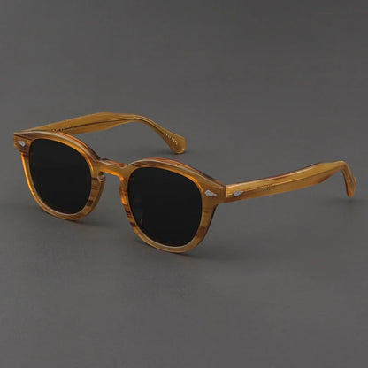 Polarized Sunglasses Men Women Johnny Depp Lemtosh Style Sun Glasses Retro Round Acetate Frame UV400 Lens Oculos