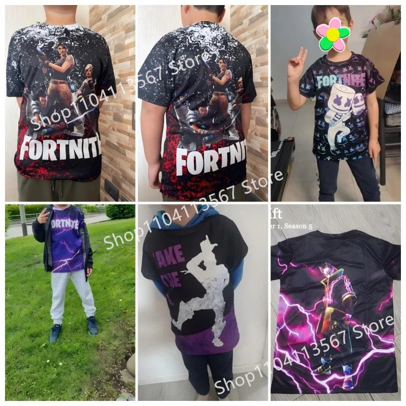 Fortnite T Shirt Men Shoot Game Battle Hero Tshirt Victory Royale Clothing Young Children T-shirts for Boys Girls of 2-14 Years