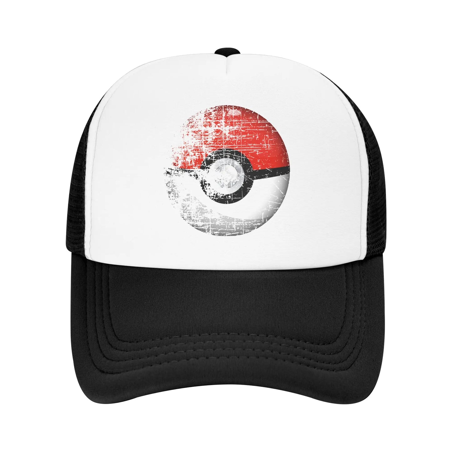 Destroyed Pokemon Pokeball Trucker Cap Men Women Outdoor Hat Trucker Worker Cap Fishing Hat Adjustable Mesh Baseball Caps Summer
