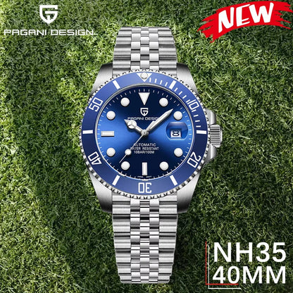 PAGANI DESIGN Fashion Men's Sports Automatic Mechanical Watch NH35 Stainless Steel Sapphire waterproof watch reloj hombre PD1661