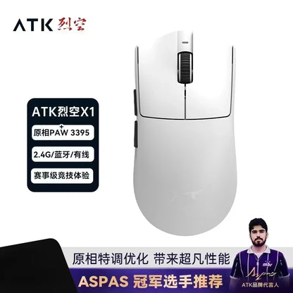 ATK Blazing Sky X1/X1V2 trådløs gamermus 8K med lav latenstid, letvægts FPS Liekong e-sport gamingmus, brugerdefineret pc-tilbehør