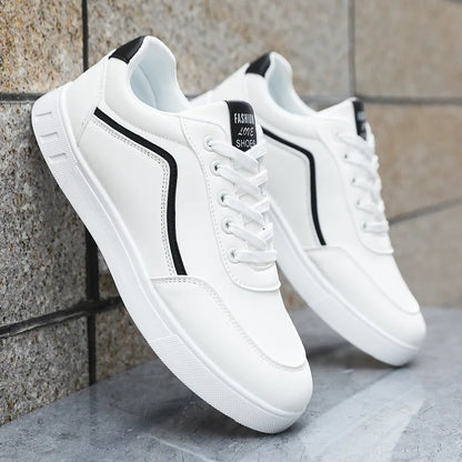 Men's Casual Skateboarding Shoes White Outdoor Leisure Sneakers Breathable Walking Shoes Flat Shoes Chaussure Homme 39-48