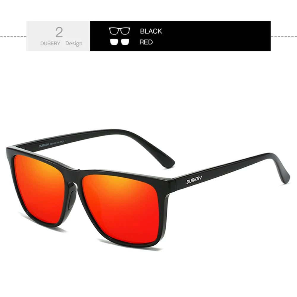DUBERY Full Rim Polarized Fashion Sunglasses For Men And Women 14 Colors Model 108
