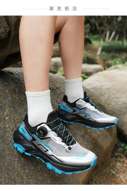 Men's Stylish Outdoor Hiking Shoes Hard-wearing Trekking Sneakers with Plush Warm Lining for Winter Male Footwear