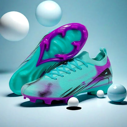 New Men's Football Boots FG Non-Slip Long Spikes Soccer Shoes Training Shoes Soccer Cleats Ultralight Outdoor Drop Shipping