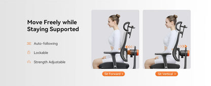 NEWTRAL MAGICH-BPRO Ergonomic Chair with Footrest,Auto-Following Backrest Headrest Office Chair,Adaptive Lower Back Support