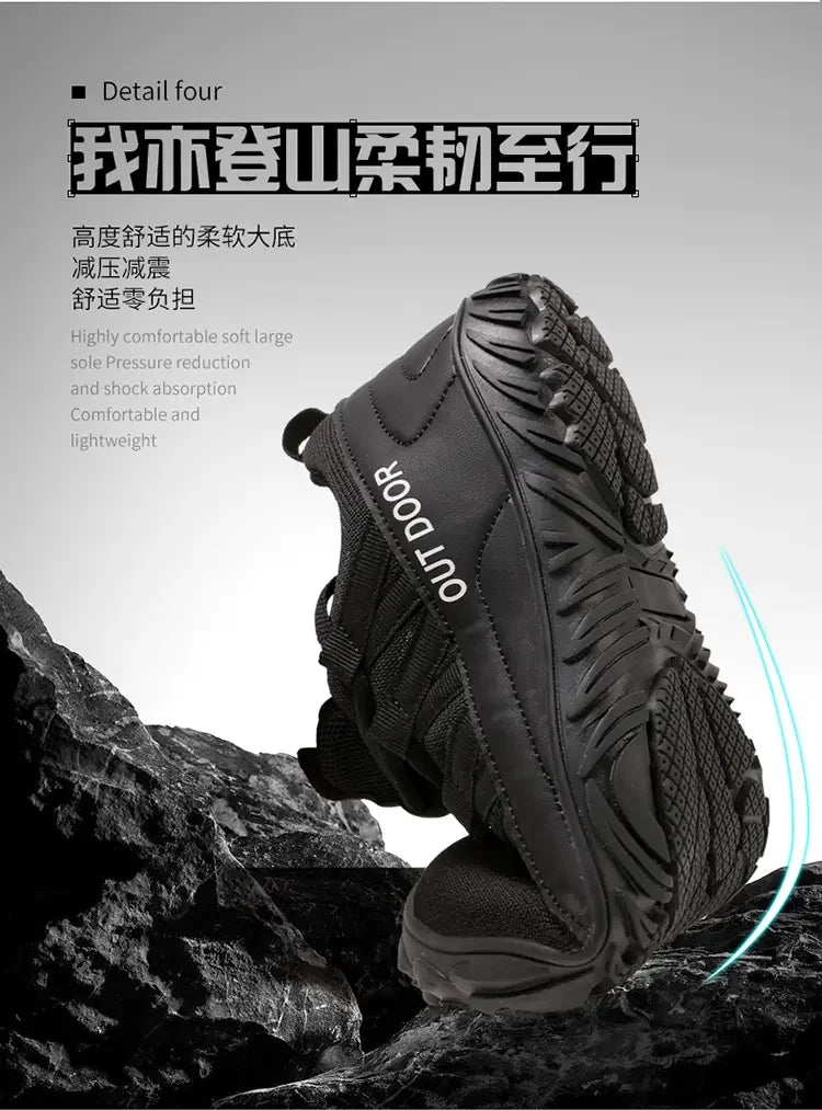 Simple Men's Shoes Lightweight Hiking Sports 2025 Wide Toe Barefoot Shoes Multifunctional Casual Mesh Breathable Walking Shoes