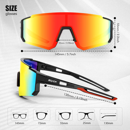 SCVCN Sunglasses for Women Cycling Glasses Bike UV400 Eyewear Sports MTB Outdoor Goggles Men Bike Sunglasses Multi Color Riding