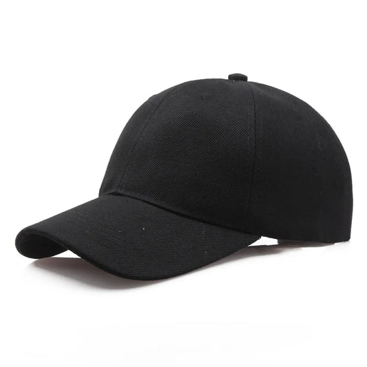 Czarna czapka bejsbolówka w jednolitym kolorze, snapback, casualowa czapka z daszkiem, dopasowana, hip-hop, dad hat, dla mężczyzn i kobiet, unisex