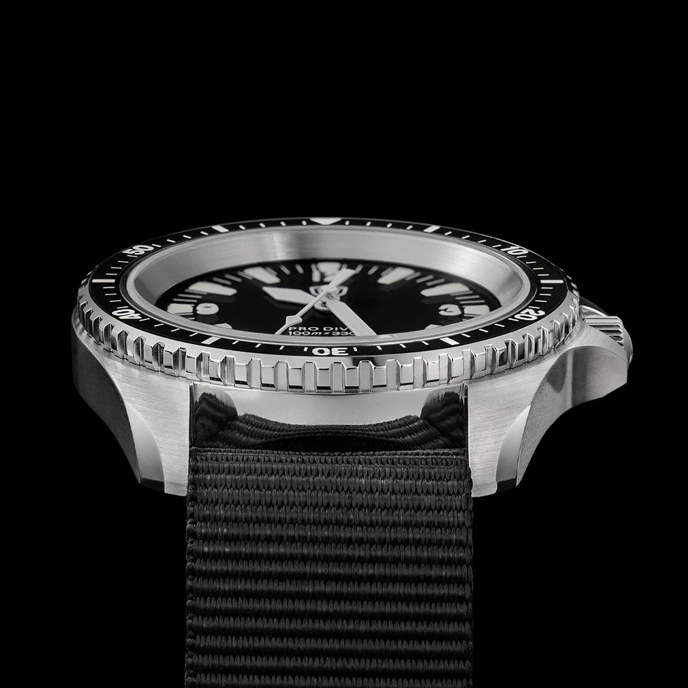 Watchdives WD1980 V3 Quartz Watch VH31 Sweep Movement Sapphire Vintage Watch 100m Waterproof Stainless Steel Luminous Mens Watch
