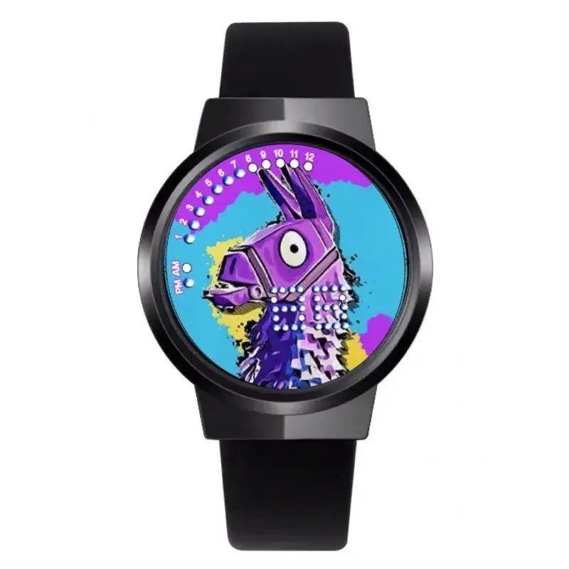Ρολόι Fortnite Cute Fashion Cartoon Personalized Kawaii με φως νυκτός LED αφής, ηλεκτρονικό μαθητικό ρολόι, δώρο για φίλους