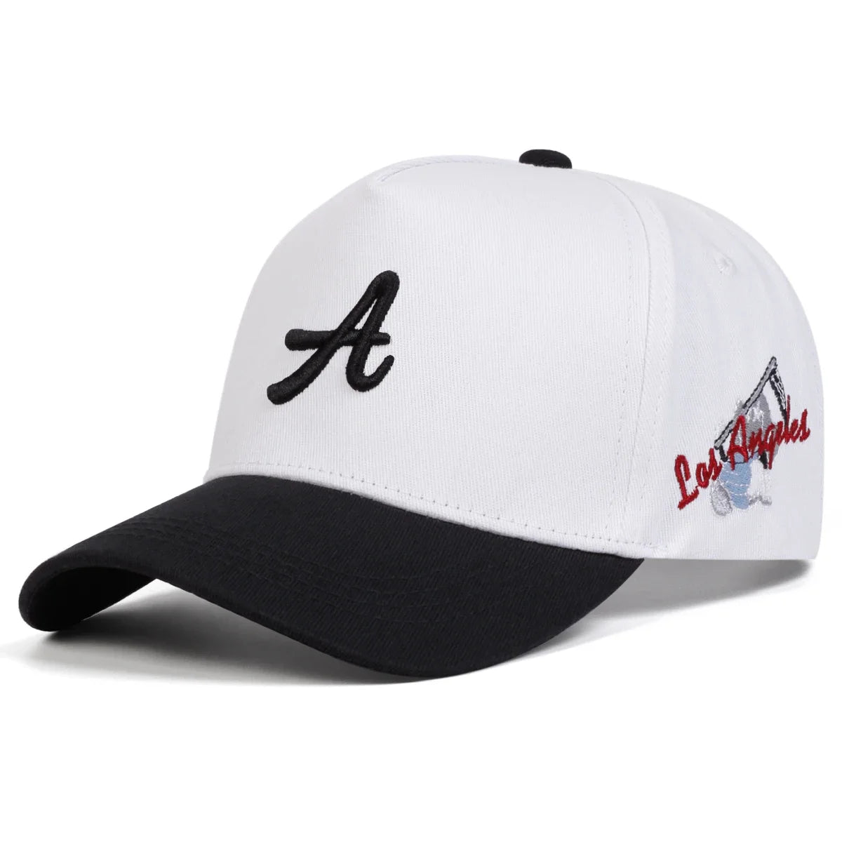 Unisex „A Letter Side Los Angeles” hímzéses baseball sapka, tavaszi-őszi, szabadtéri, állítható, alkalmi sapka, napvédő sapka, sportsapka