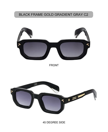 Polarized Square Punk Sunglasses Men 2026 Luxury Brand Classic Rectangle Sunglass UV400 Driving Eyewear Fashion Outdoor Shades