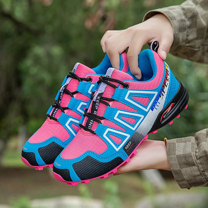 Scarpe da trekking da donna per attività outdoor, scarpe sportive da escursionismo, scarpe tattiche da caccia antiscivolo, scarpe da arrampicata traspiranti con lacci, ciclismo