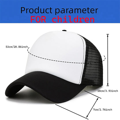SpongeBobs Baseball Cap Kids Adult Kawaii Expression Sun Hat Summer Breathable Mesh Sunbonnet Outdoor Sports Headgear Gift New
