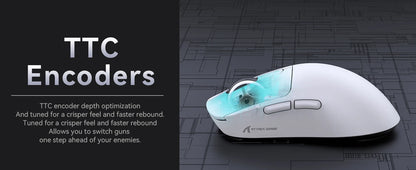 ATTACK SHARK X3 Lightweight Wireless Gaming Mouse, 49g Tri-Mode, PAW3395 26K DPI Sensor, 200h Battery Life, 5 Programmable Buttons