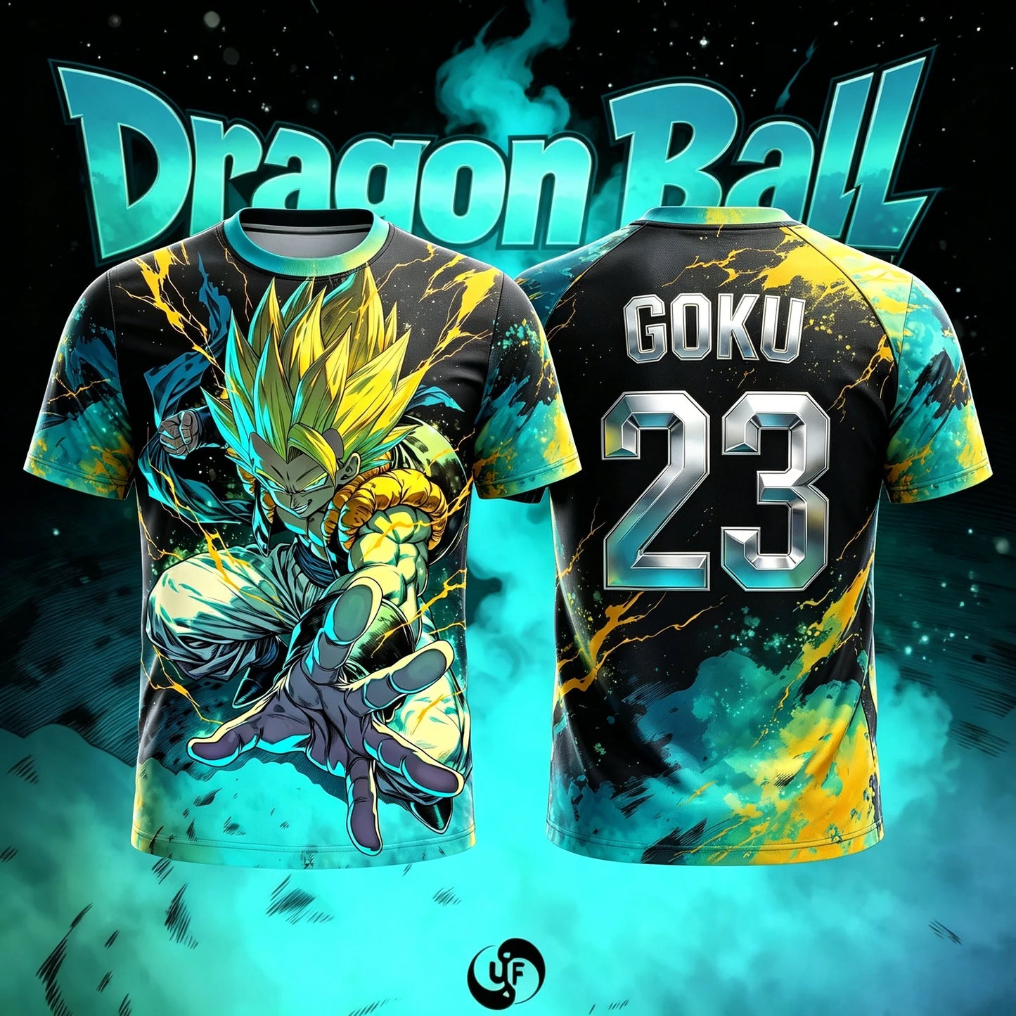 2026 New Summer Dragon Ball Gogeta 3D Print Jersey Men Breathable Quick Dry Outdoor Sports Anime Streetwear Causal Short Sleeve