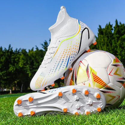Men's Outdoor Football Boots FG/TF Professional Training Soccer Shoes Cleats Turf Futsal Match Grass Unisex Non-Slip Breathable