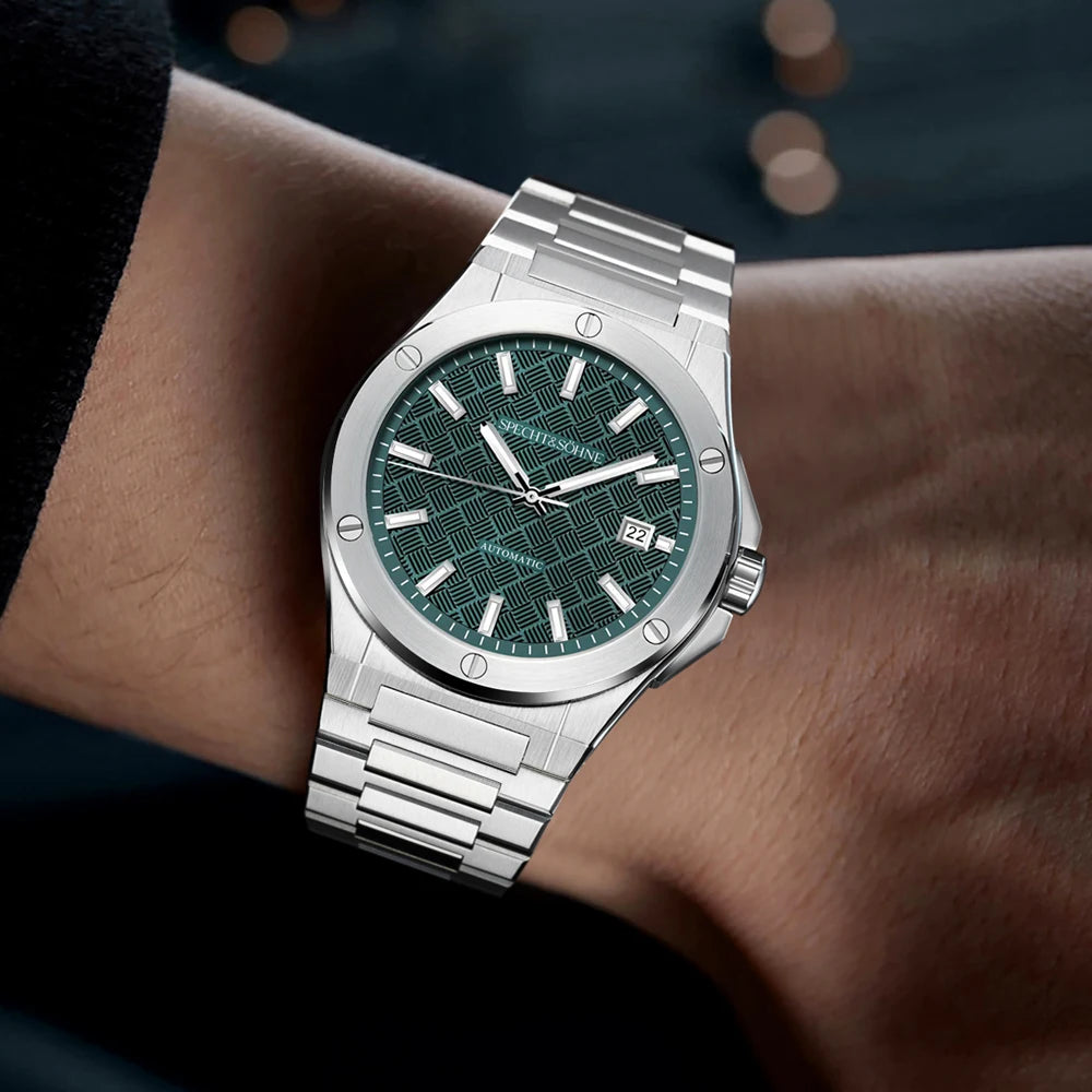 Relógio Masculino Specht&Sohne 2025 Novo 38MM Automático, Movimento Japonês Miyota 8215, Aço, Vidro de Safira, Reloj Homb Impermeável