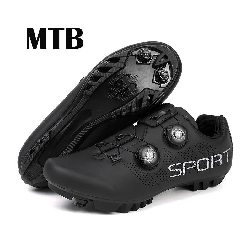 Scarpe da ciclismo ultraleggere, traspiranti e leggere, suole rigide compatibili SPD per allenamento e competizioni su bici da strada e mountain bike