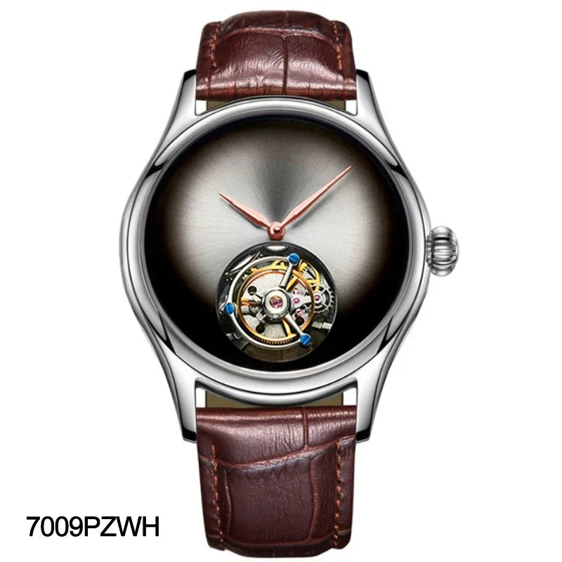 AESOP Flying Tourbillon Skeleton Watch For Men Mekanisk vattentät herrklocka Lyxigt urverk Rostfritt stål