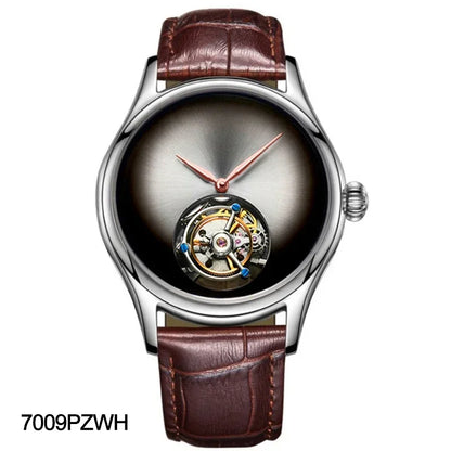 AESOP Flying Tourbillon Skeleton Watch For Men Mekanisk vattentät herrklocka Lyxigt urverk Rostfritt stål