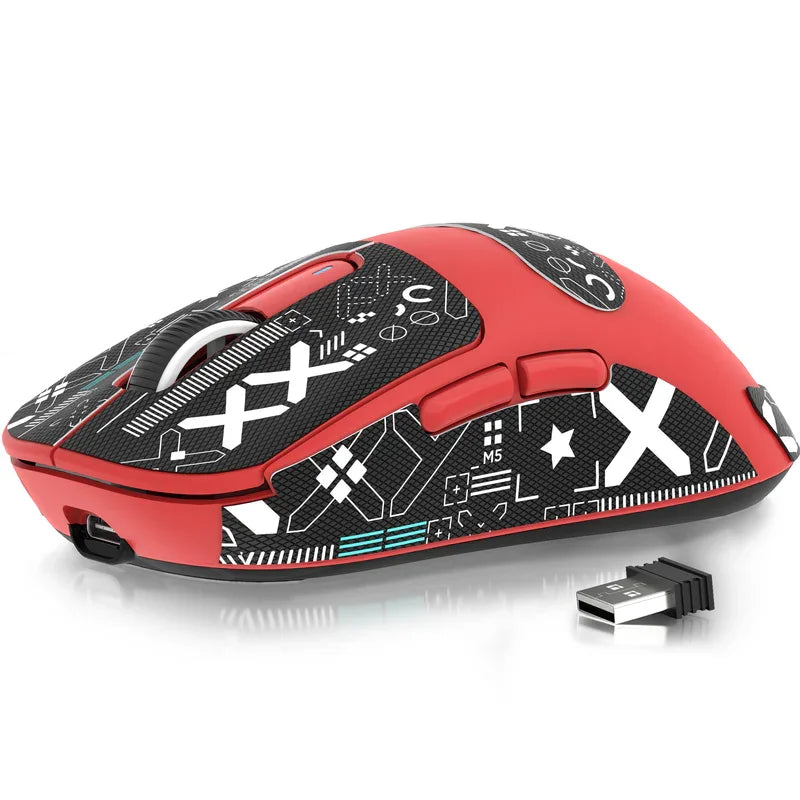 ATTACK SHARK X3 kabellose Gaming-Maus PixArt PAW3395 49g SUPERLIGHT, BT/2.4G kabellos/kabelgebunden, 6 einstellbare DPI-Stufen bis zu 26000