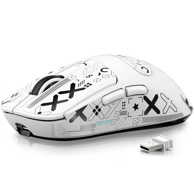 ATTACK SHARK X3 kabellose Gaming-Maus PixArt PAW3395 49g SUPERLIGHT, BT/2.4G kabellos/kabelgebunden, 6 einstellbare DPI-Stufen bis zu 26000