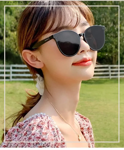 Frameless Ellipse Sunglasses, UV400 Protection Lightweight Design, Fashionable for Daily Wear & Outdoor